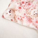 Плед і подушка ортопедична Twins 4D Ведмедики, велюр, 90х90 см, рожевий (1431-T4D-08) - Pampik - 3