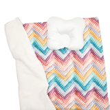 Плед і подушка ортопедична Twins 4D Зигзаг, велюр, 90х90 см, мультиколор (1431-T4D-24) - Pampik - 2