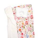 Плед і подушка ортопедична Twins 4D Ботаніка, велюр, 90х90 см, рожевий (1431-T4D-24B) - Pampik - 2