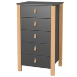 Комод Верес Монако високий 600, темно-сірий з бежевим (34.1.351.2.16) - Pampik