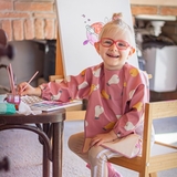 Водонепроникний нагрудник Petite&Mars Ben Pink Pears з рукавами, рожевий (413746) - Pampik - 5