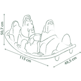 Качели двойные Smoby Life Собачки, 115x50x51 см, серый (7600830211) - Pampik - 6
