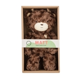 М'яка іграшка Petite&Mars Ведмедик Matt, 34 см, коричневий (631756) - Pampik