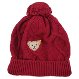 Шапка вязаная Steiff, шерсть/вискоза, 9-12 мес, бордовый (6523100/14408) - Pampik