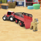 Трактор Dickie Toys ABC Массі Фергюсон Перевізник коней, звук, світло, 30 см (4115012) - Pampik - 7