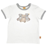 Футболка для хлопчика Steiff, котон, 3-6 міс, білий (6312751/7496) - Pampik