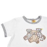 Футболка для хлопчика Steiff, котон, 3-6 міс, білий (6312751/7496) - Pampik - 3