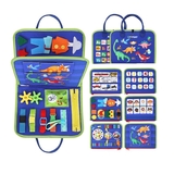Детская развивающая тактильная сумочка-бизиборд Urmywo, голубой (UMMZBAL) - Pampik - 2