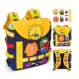 Дитячий розвиваючий тактильний рюкзак-бізіборд Urmywo (UMMZBBAD) - Pampik - 2