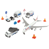 Ігровий набір Dickie Toys Аеропорт, 3 машинки,1 літак, 13 аксесуарів (3743001) - Pampik