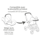 Коляска для ляльок-двійнят Smoby Maxi-Cosi Рожева перлина (7600253221) - Pampik - 4