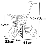 Трехколесный велосипед 3 в 1 Smoby Toys Би Муви Комфорт, розовая жемчужина (7600740419) - Pampik - 4