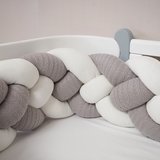 Бампер-косичка Twins Pastel, 4-х прядна, 240 см, сірий (020-K4-240P-10) - Pampik - 3