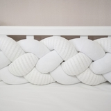 Бампер-косичка Twins Pastel, 4-х прядна, 240 см, білий (2020-K4-240P-01) - Pampik - 3