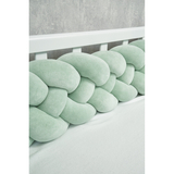 Бампер-косичка Twins, 4-х прядна, 240 см, м'ятний (2020-K4-240-14) - Pampik - 4