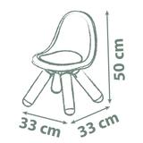 Стілець зі спинкою Smoby Life, 33х33х50 см, терракотовий з сірим (7600880122) - Pampik - 4