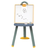 Мольберт со съемной доской Smoby, с аксессуарами, сине-бежевый (410626) - Pampik