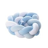 Бампер-косичка Twins, 4-х прядна, 240 см, блакитний (2020-K4-240-04) - Pampik