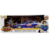 Машина металлическая Jada Уличный боец Mazda RX-7 с фигуркой Чан-ли, 1:24, синий (253255062) - Pampik - 11