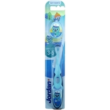 Дитяча зубна щітка Jordan Step By Step Морський котик, 3-5 років, з ковпачком, світло-блакитний із синім - Pampik