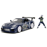 Машина металлическая Jada Наруто Мазда RX-7 тюнингованная с фигуркой Какаши, 1:24, темно-синий (253255085) - Pampik