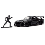 Машина металева Jada Марвел. Месники Мазда RX-7 з фігуркою Чорної пантери, 1:32, чорний (253223023) - Pampik
