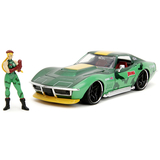 Машина металлическая Jada Уличный боец Шевроле с фигуркой Камми, 1:24, зеленый (253255061) - Pampik