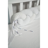 Бампер-косичка Twins Pastel, 3-х прядна, 120 см, білий (2020-K3-120P-01) - Pampik - 3