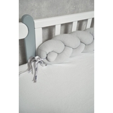 Бампер-косичка Twins Ego, 3-х прядна, 220 см, сірий (2020-K3-220E-10) - Pampik - 2