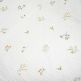 Комплект постільної білизни Twins Muslin Print Botanical, 4 предмети, білий (3031-TMP-202F) - Pampik - 5