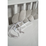 Бампер-косичка Twins, 3-х прядна, 120 см, сірий (2020-К3-120-10) - Pampik - 3