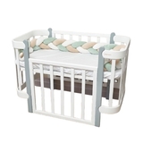 Бампер-косичка Twins, 3-х прядна, 150 см, ментоловий (2020-K3-150-014) - Pampik