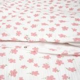 Комплект постільної білизни Twins Muslin Print Flowers, 4 предмети, білий з рожевим (3031-TMP-08) - Pampik - 3