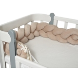 Бампер-косичка Twins Ego, 3-х прядная, 200 см, бежевый (2020-K3-200E02) - Pampik