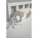 Бампер-косичка Twins Pastel, 3-х прядна, 220 см, сірий (2020-K3-220P-10) - Pampik - 3