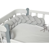 Бампер-косичка Twins Ego, 3-х прядна, 240 см, сірий (2020-K3-240E-10) - Pampik