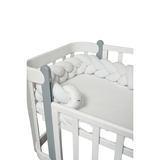 Бампер-косичка Twins Pastel, 3-х прядна, 220 см, білий (2020-K3-220P-01) - Pampik