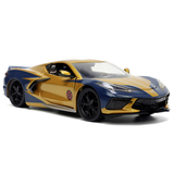 Машина металева Jada Марвел. Люди-Х Шевроле Корвет з фігуркою Росомахи, 1:24, жовтий з синім (253225025) - Pampik - 2