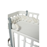 Бампер-косичка Twins Pastel, 3-х прядна, 220 см, світло-бежевий (2020-K3-220P-202) - Pampik