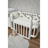 Бампер-косичка Twins Pastel, 3-х прядна, 120 см, сірий (2020-K3-120P-10) - Pampik - 2