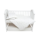 Комплект постільної білизни Twins Muslin Print Botanical, 4 предмети, білий (3031-TMP-202F) - Pampik