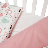 Комплект постільної білизни Twins Zoo, 120х90 см, 4 предмети, рожевий (3022-TZ-08) - Pampik - 3