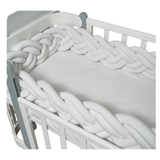 Бампер-косичка Twins, 3-х прядна, подвійна, 260х18 см, бІлий (2020K32-260-01) - Pampik