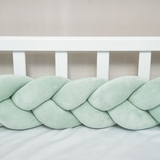 Бампер-косичка Twins, 3-х прядна, 220 см, темно-ментоловий (2020-K3-220-31) - Pampik - 4