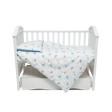 Комплект постільної білизни Twins Sky Cosmo, 120х90 см, 4 предмети, біло-блакитний (3023-TS-14C) - Pampik