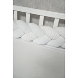 Бампер-косичка Twins Pastel, 3-х прядна, 220 см, білий (2020-K3-220P-01) - Pampik - 3