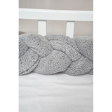 Бампер-косичка Twins Teddy, 3-х прядна, 120 см, сірий (2020-K3T120-10) - Pampik - 4