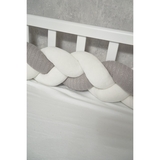 Бампер-косичка Twins Pastel, 3-х прядна, 220 см, сірий (2020-K3-220P-10) - Pampik - 2