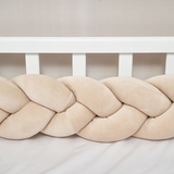 Бампер-косичка Twins, 3-х прядна, 200 см, латте (2020-КЗ-200-201) - Pampik - 2