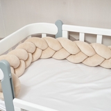 Бампер-косичка Twins, 3-х прядна, 200 см, латте (2020-КЗ-200-201) - Pampik - 3